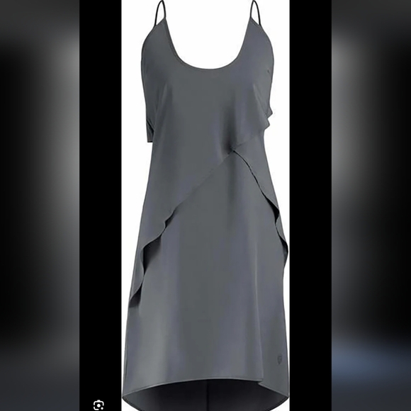 204.indygena Black Asymmetrical Sleeveless Dress - Picture 7 of 8